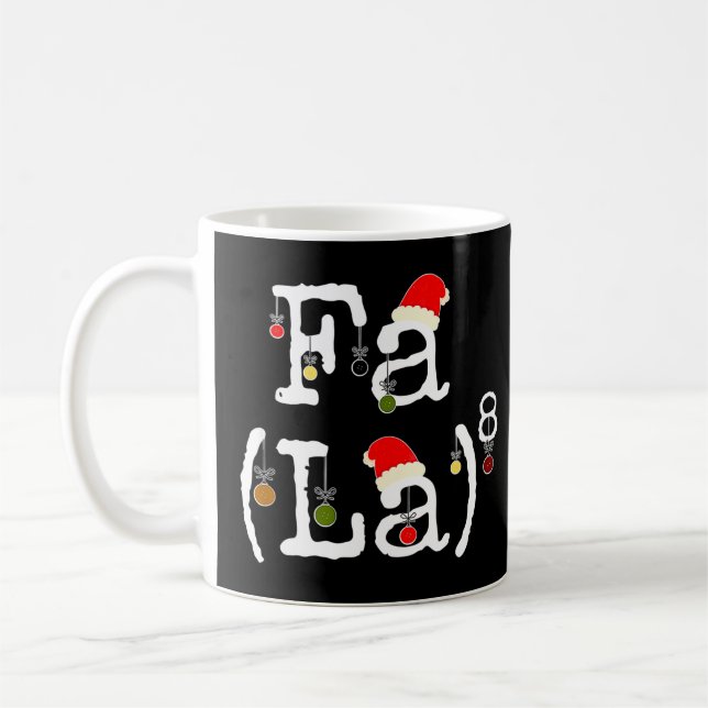 Caneca De Café Fa La 8 - Engraçado Nerd De Matemática De Natal, E (Esquerda)