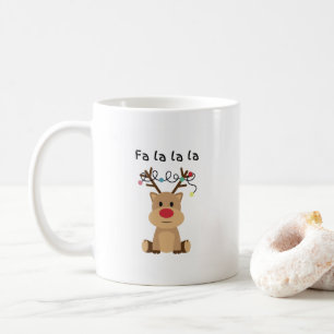 Caneca De Café Fa La Funny Christmas Reindeer Coffee Mug Humor