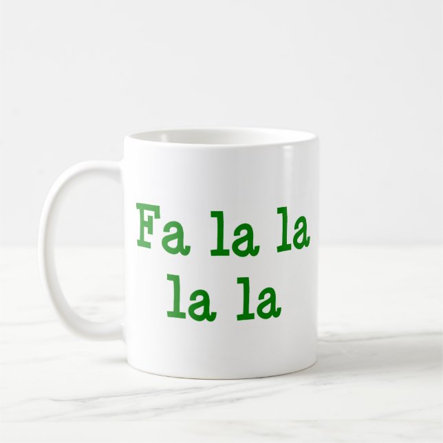 Caneca de café Fa la la la la (Esquerda)