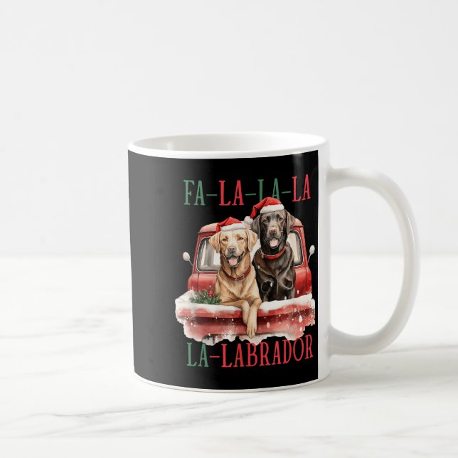 Caneca De Café Fa La La Labrador Funny Christmas  (Direita)