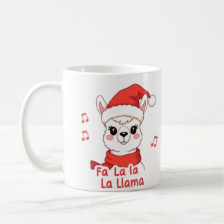 Caneca De Café Fa La La Llama White Deer Christmas Coffee Mug