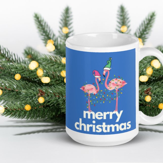 Caneca De Café Fa la la mingo Christmas Flamingo Coffee Mug (Criador carregado)