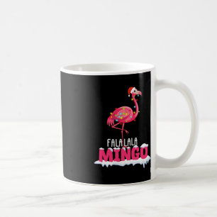 Caneca De Café Fa La Mingo Flamingo Natal Bonito Chapéu Vermelho 