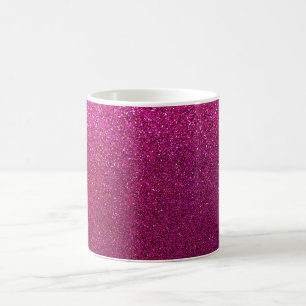 Caneca De Café Faaux Hot Pink Glitter Background Sparkle