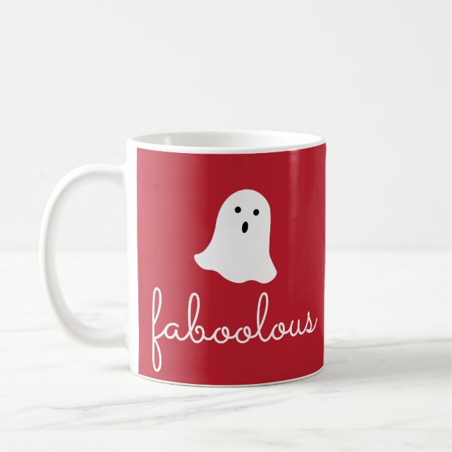 Caneca De Café Fabooloso fantasma para o Halloween (Esquerda)