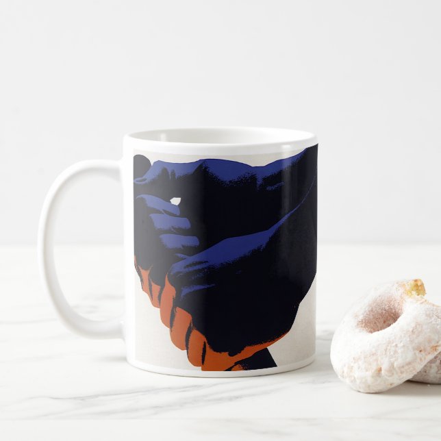 Caneca De Café Fábrica de Negócios Antigos, Produção de Fabricaçã (Com Donut)