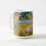 Caneca De Café Fábrica de Provença | Vincent van Gogh<br><div class="desc">Farmhouse in Provence (1888) por Vincent Van Gogh,  artista poste-impressionista holandês. Arte original é um óleo na pintura da paisagem da canvas em amarelos vibrantes do ouro e tons azuis aqua. Use as ferramentas de design para adicionar texto personalizado ou personalizar a imagem.</div>
