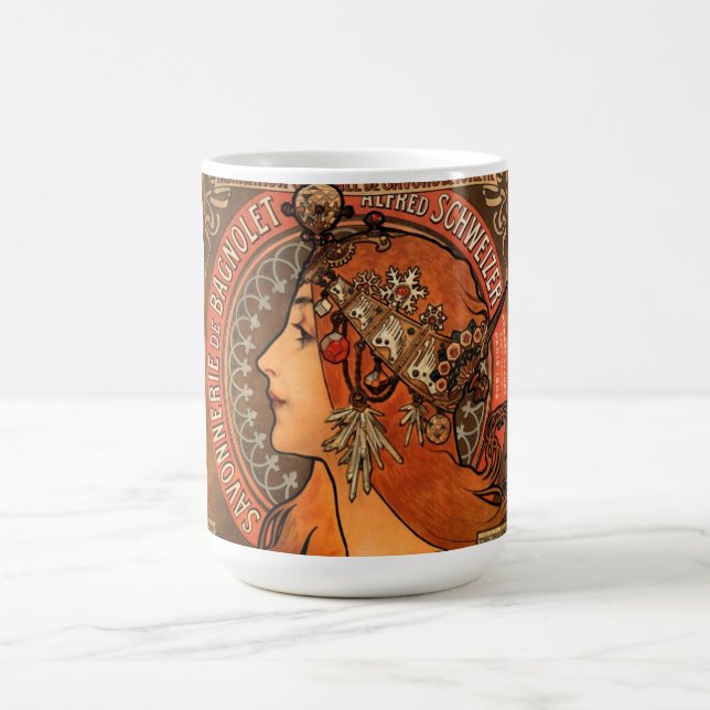 Caneca De Café Fábrica de sabão de Bagnolet - Alphonse Mucha (Centro)