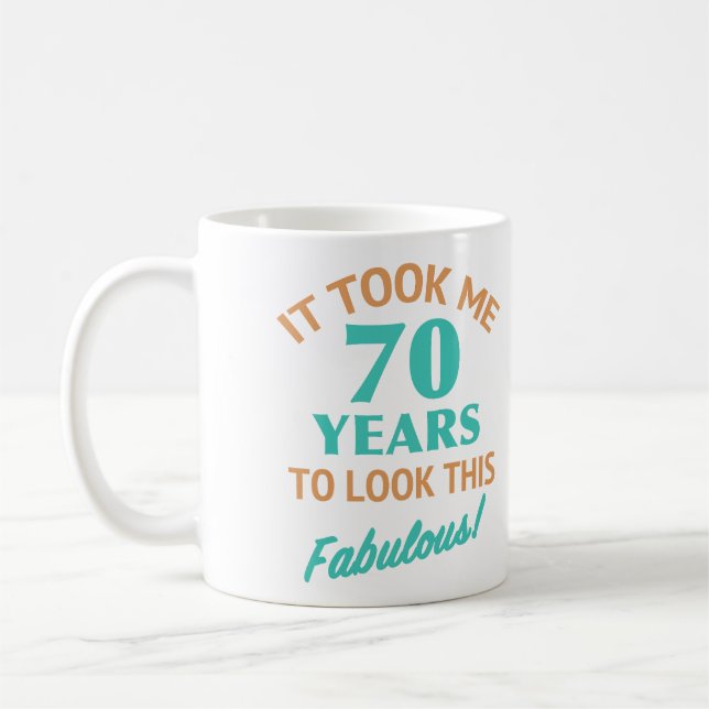 Caneca De Café Fabuloso 70 Birthday (Esquerda)