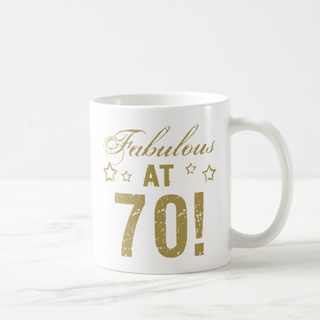 Caneca De Café Fabuloso 70 Birthday (Direita)