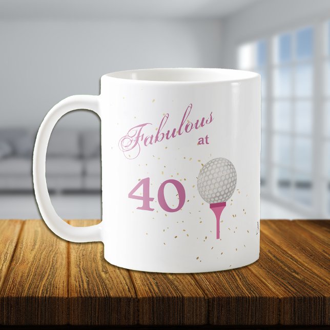 Caneca De Café Fabuloso a 40 Golfe personalizado (Criador carregado)
