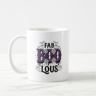 Caneca De Café Fabuloso Boo Halloween Camisa Vintage Fantasma Des