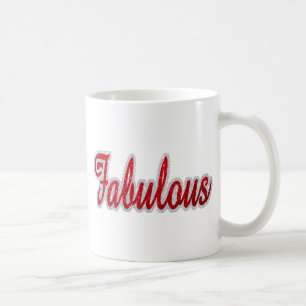 Caneca De Café Fabuloso - Relógio Vermelho e Prateado