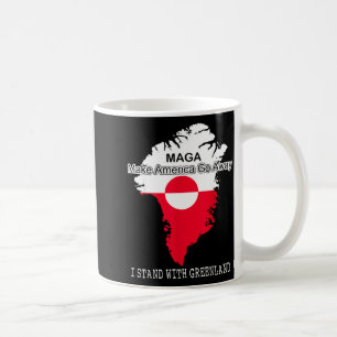 Caneca De Café Faça a América desaparecer - Eu apoio a Groenlândi