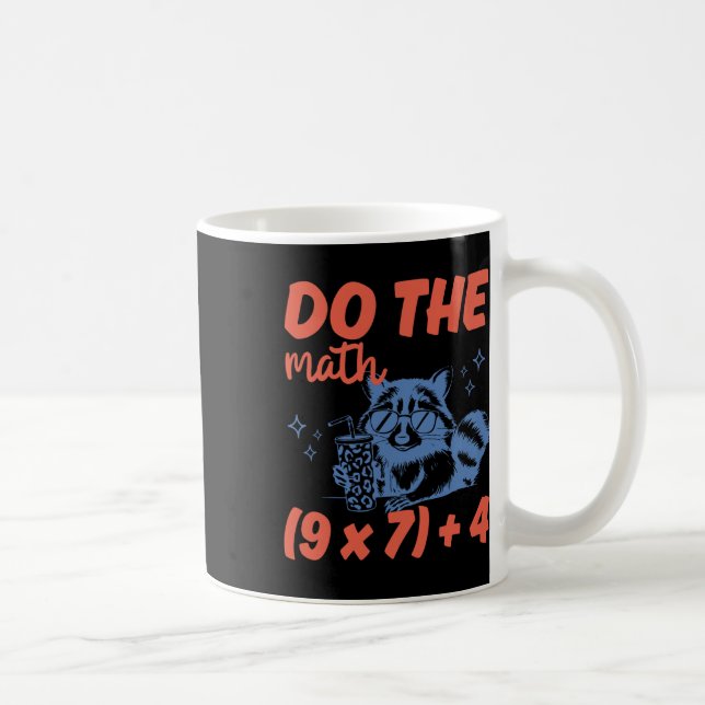 Caneca De Café Faça a Conta Professor de Matemática Divertido 6 7 (Direita)