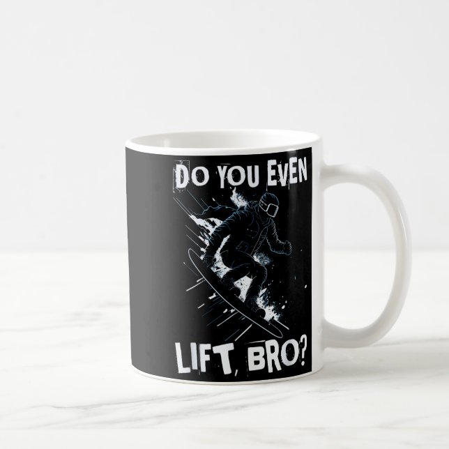 Caneca De Café Faça até levantamento mano - divertido retro snowb (Direita)