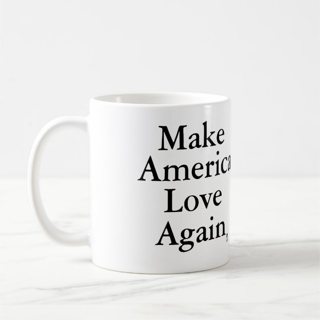Caneca De Café Faça com que a América ame novamente Trump Melania (Esquerda)