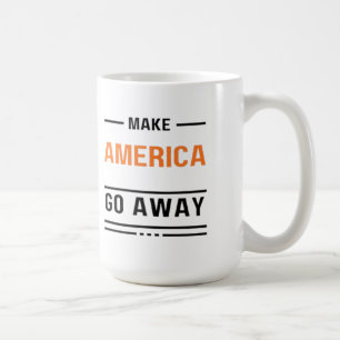 Caneca De Café Faça com que a América saia do slogan de tipografi