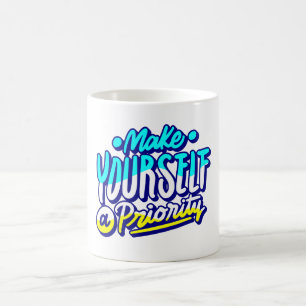 Caneca De Café faça de si mesmo um design motivacional prioritári