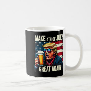Caneca De Café Faça Excelente De 4 De Julho Novamente, Tremor Cer