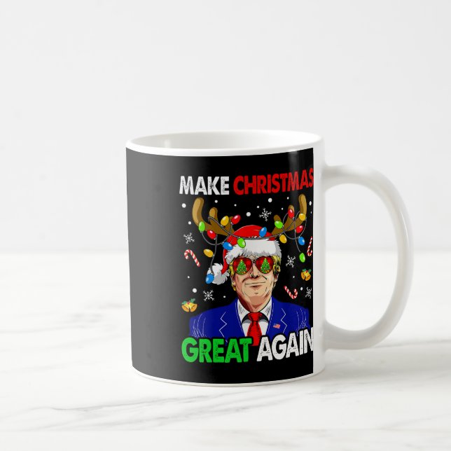 Caneca De Café Faça Excelente De Natal Novamente Papais noeis Eng (Direita)