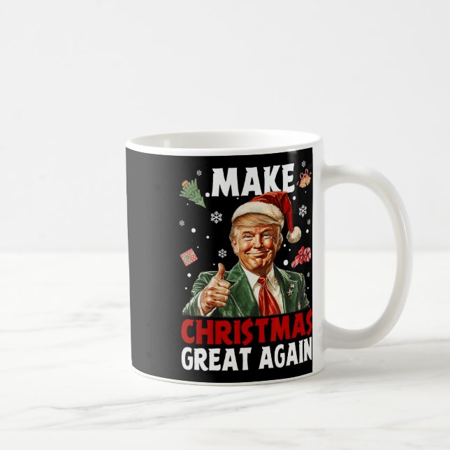 Caneca De Café Faça Excelente De Natal Novamente Papais noeis Eng (Direita)