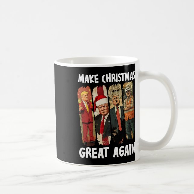 Caneca De Café Faça Excelente De Natal Novamente Papais noeis Eng (Direita)