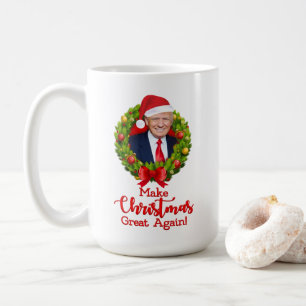 Caneca De Café Faça o Excelente de Natal de novo Trump MAGA prese