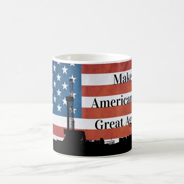 Caneca De Café Faça o Excelente de petróleo americano novamente (Centro)