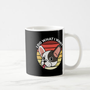 Caneca De Café Faça o que eu quero que o francês retro francês Bu