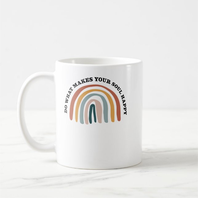Caneca De Café Faça o que faz sua alma feliz arco-íris (Esquerda)