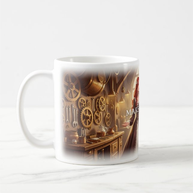 Caneca De Café ⚙️ Faça o Workshop de Steampunk da Maravilha Canec (Esquerda)