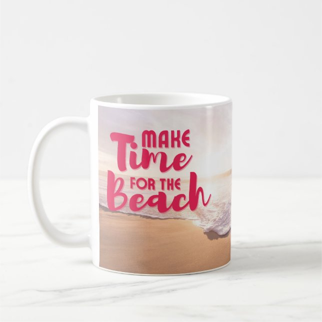 Caneca De Café Faça tempo para a praia (Esquerda)