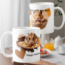 Faça um café da manhã com Hamsters Foto e Corações