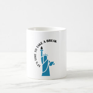 Caneca De Café Faça uma pausa refrescando um design legal e diver
