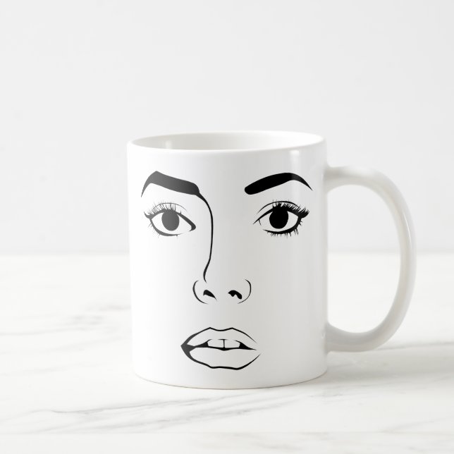 Caneca De Café Face da Mulher (Direita)