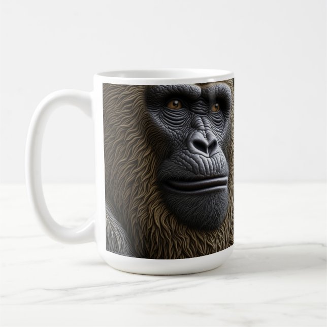 Caneca De Café Face Do Pé-Grande Fechada | Gorila, Skunk Ape (Esquerda)