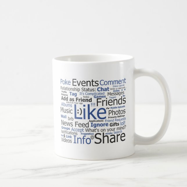 Caneca De Café Facebook (Direita)