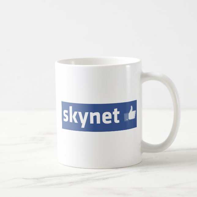 Caneca De Café Facebook - Skynet (Direita)