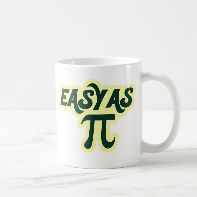 Caneca De Café Fácil como Pi Day (Direita)