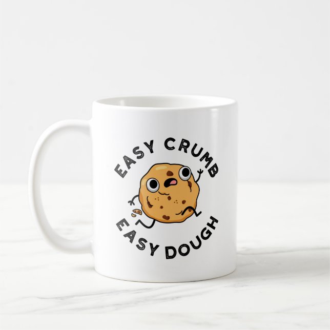 Caneca De Café Fácil Crumb Fácil Dough Engraçado Cookie Pun (Esquerda)