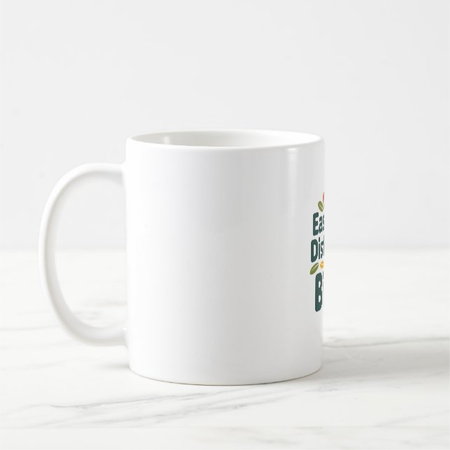 Caneca De Café Fácil distração de aves - Design de frango-de-gato (Esquerda)