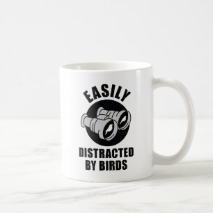 Caneca De Café Fácil Distração Por Aves