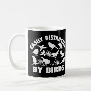 Caneca De Café Fácil Distração Por Aves