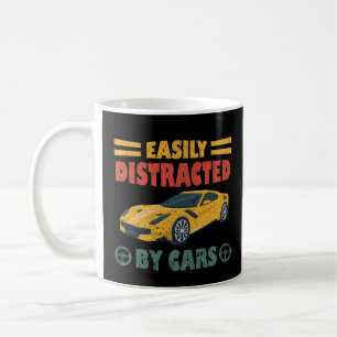 Caneca De Café Fácil Distração Por Carros