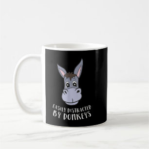 Caneca De Café Fácil Distração Por Donkeys Funny Donkey