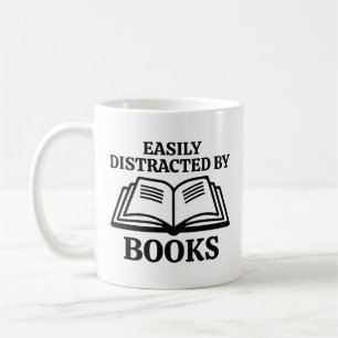 Caneca De Café Fácil Distração Por Livros