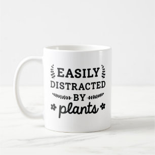 Caneca De Café Fácil Distração Por Plantas