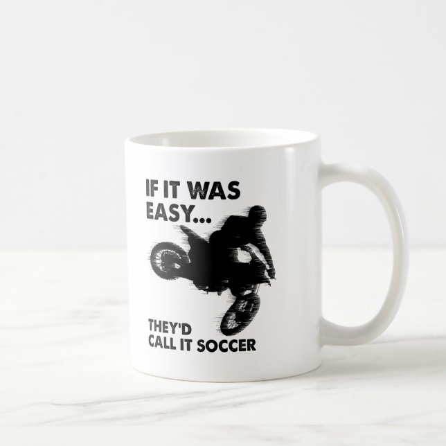 Caneca De Café Fácil é o futebol Engraçado (Direita)