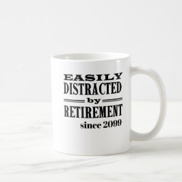 Caneca De Café Facilmente Distraído pela Aposentadoria Presente D
